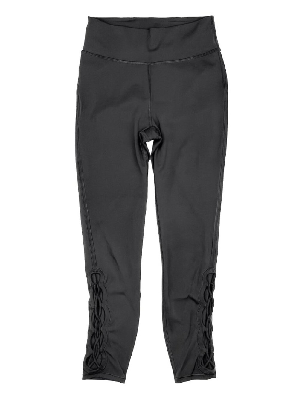 Lululemon Tied To It 7/8 Tight Leggings 6 Black Mesh W5ARIS - Picture 12 of 13